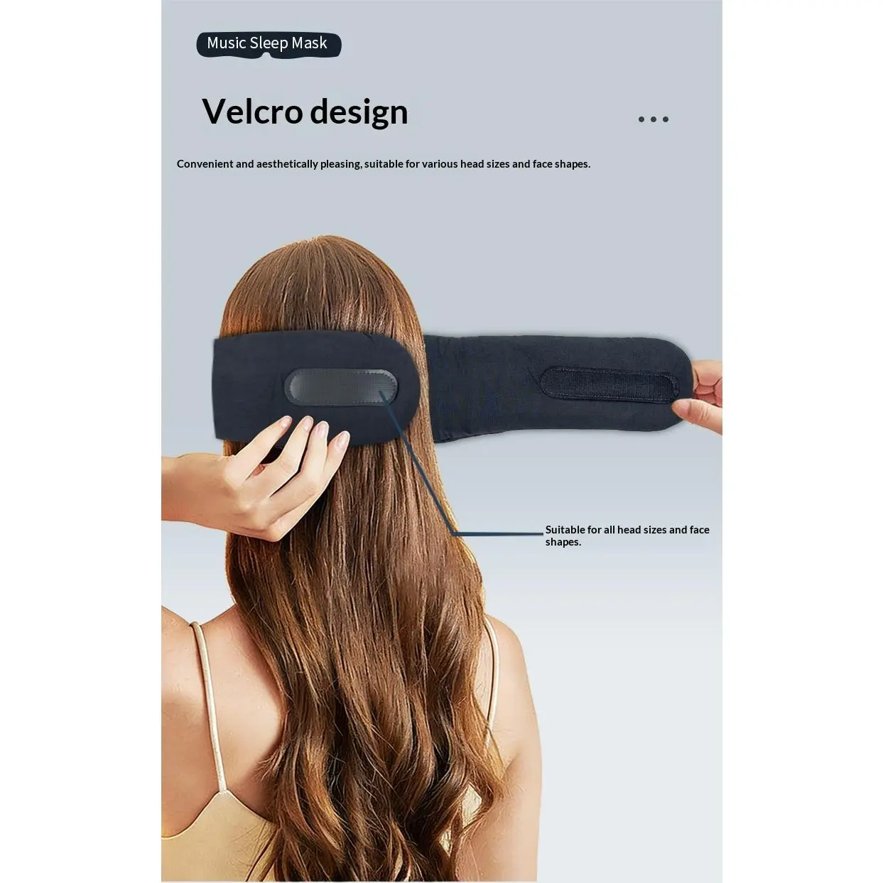 3D Bluetooth Sleep Mask with Surround Sound Music, Heated Eye Massager, Light Blocking Sleep Aid with Removable and Washable Cover, Removable Cloth, Heat Therapy
