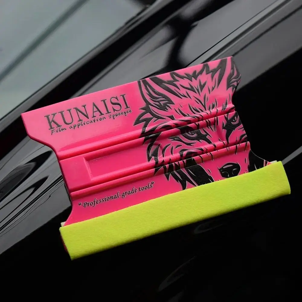 Professional Car Vinyl Wrap Felt Squeegee Magnetic Window Tinting Tool Carbon Film Applicator Air Bubble Removal Scraper