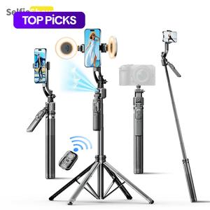 face tracking selfie stick tripod, usb rechargeable 4-foot selfie stick with remote control, portable selfie accessories for phone & camera, phone accessories, gifts for girlfriend
