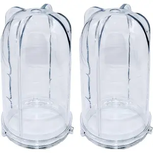 Replacement 16 Ounce Tall Jar Cups, Compatible with Magic Bullet Blender MB-1001, MB-1001B, MBR-1101, MBR-1701, MBR-1702, MBR-0301 250W Cup Diameter is 3.25" - Replacement Cup (2 Pack)
