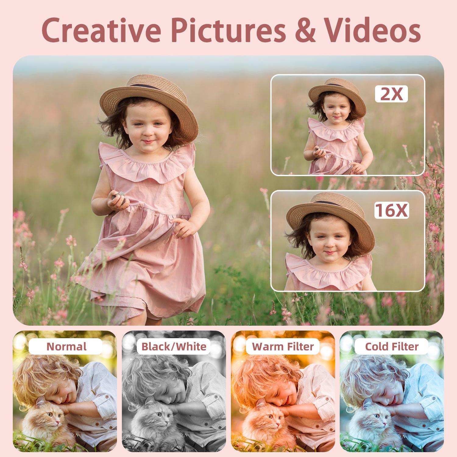 Mini Digital Cameras with 2.4 Inch Screen, Portable FHD 1080P Screen Cameras, Mini Vintage Compact Camera for Vlogging, Photography & Video, Camera Electronics, Beginner Digital Camera, Autofocus Selfie Camera, Men Gifts