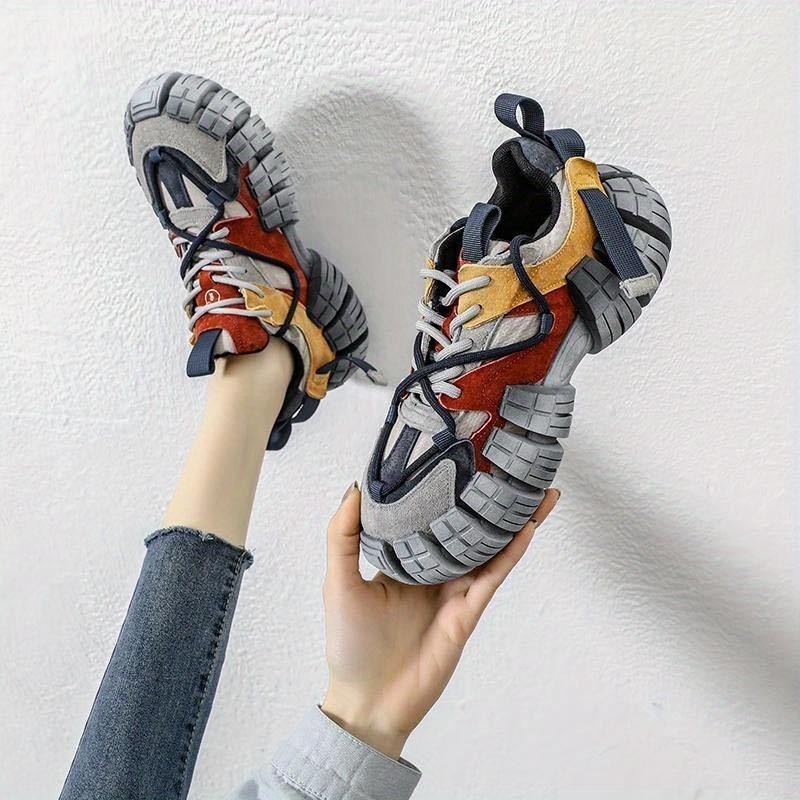 (New)Shoes for Men New Fashion Trend All The Fashion Brand Europe Station Color Daddy Shoes, Vintage to Do Old Sports Shoes, Anti-slip Wear-resistant Breathable Sports Shoes, Increase Men's Casual Shoes