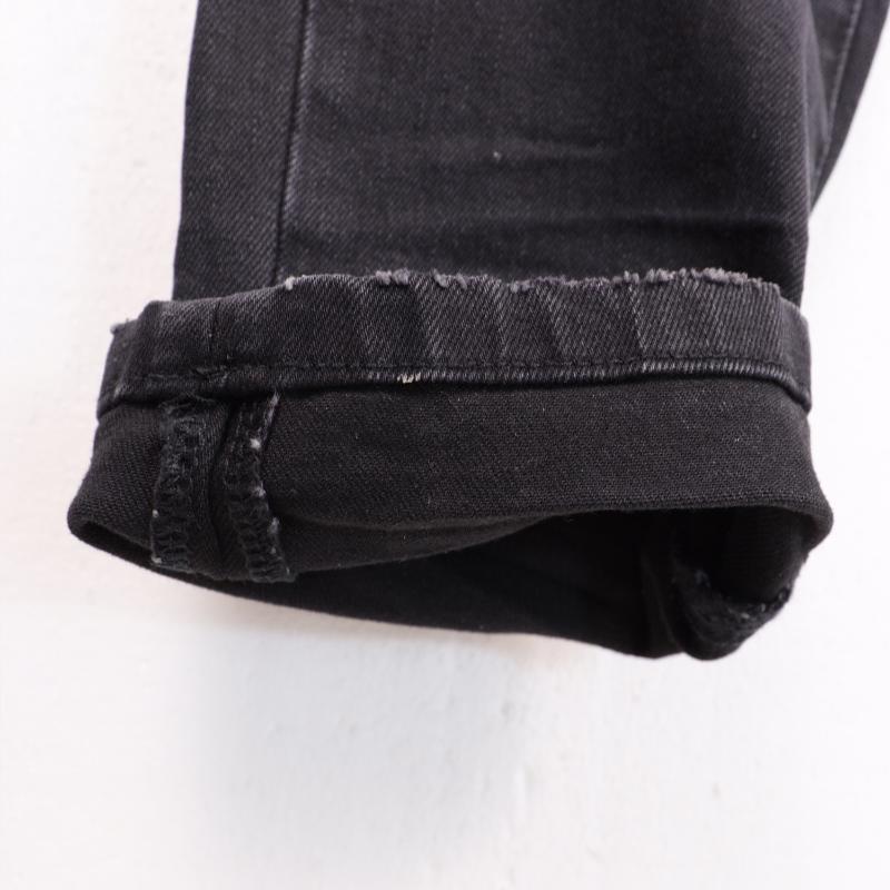 Men's Jeans High Street Black Ripped Old Foot Pants Casual Cotton Denim Fabric graduation  outfits rip frayed jean