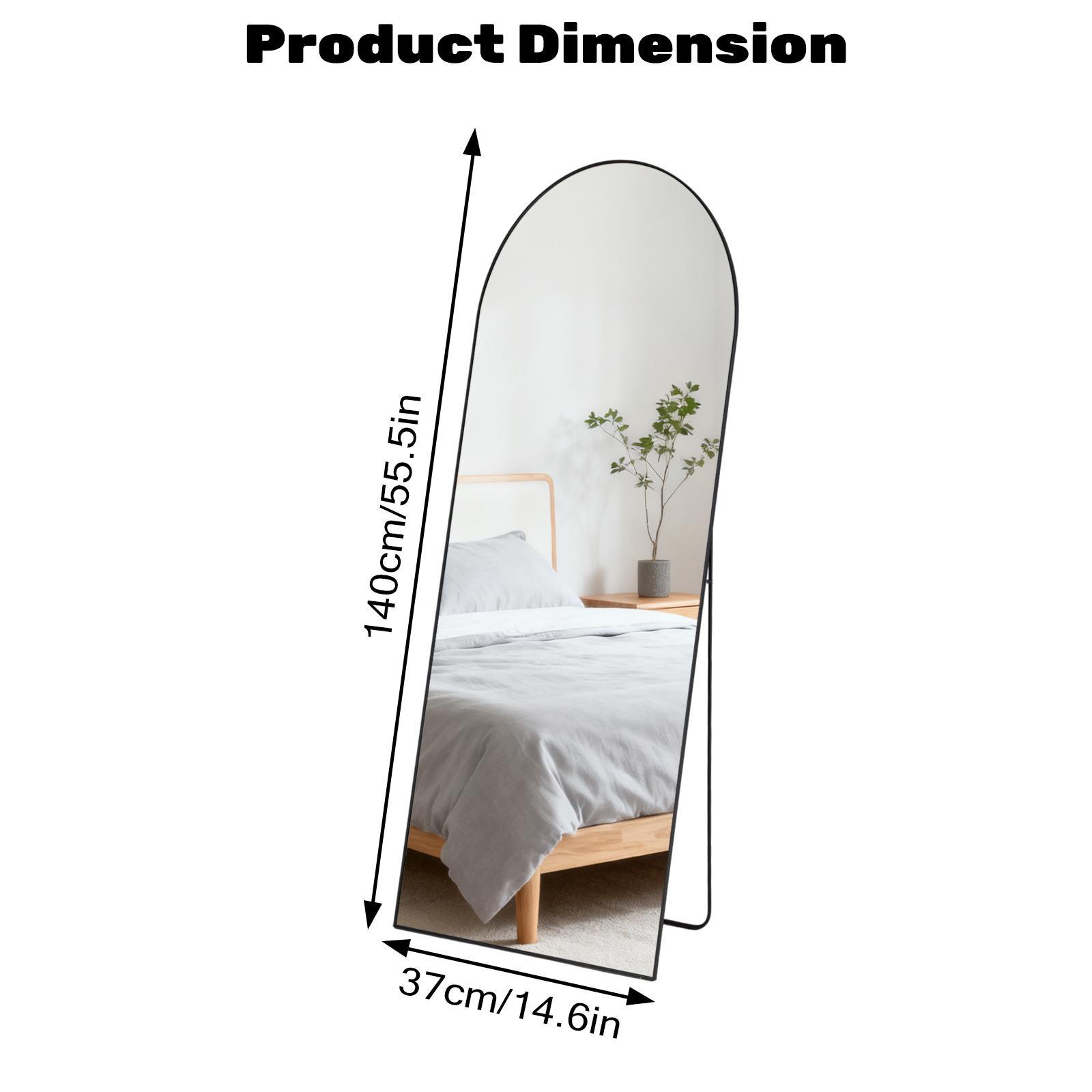 56"x15" Rectangle Full Length Standing Floor Mirror – Full Body Mirror for Bedroom, Living Room & Dressing Areas, Sleek Rectangle Design to Complement Modern/Contemporary Decor