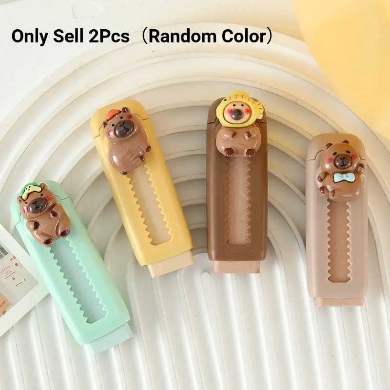2-Piece Soft Pencil Sharpeners Set, School Supplies for Students & Office Use, Writing, Clean Design Without Extra Clutter