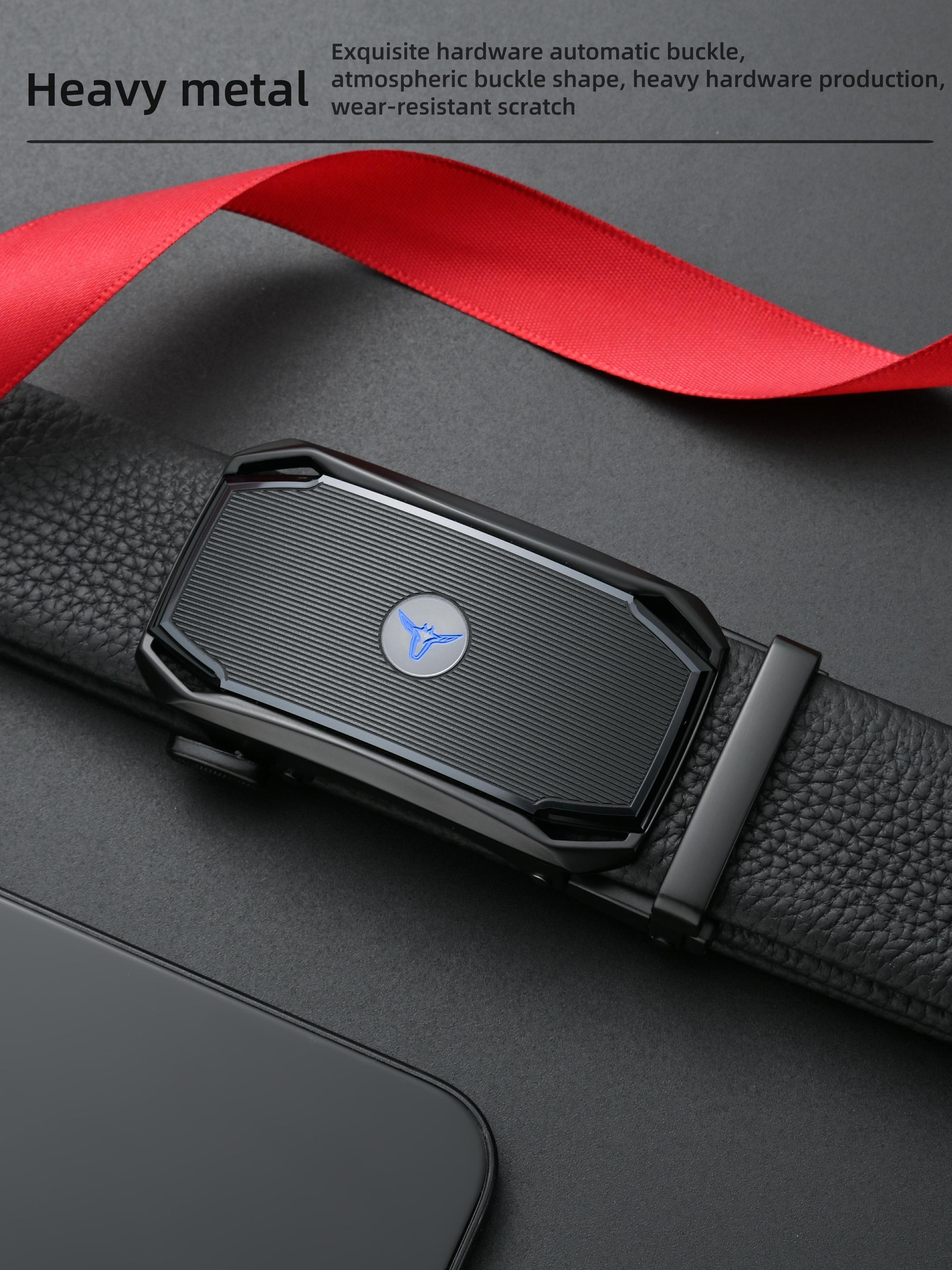 Men's Business Fashion Belt, Automatic Buckle Belt, Casual Waistband for Jeans Trousers, Fashion Belt for Party, Daily Clothing Decor, Trendy All-match & Exquisite Belt for Gift