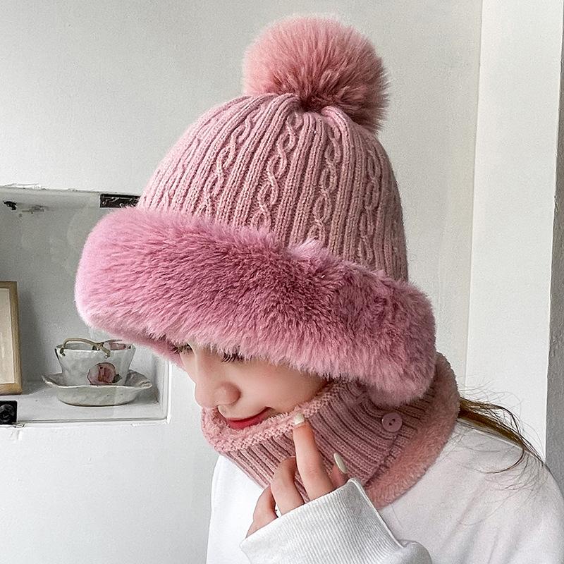 Winter Knitted Balaclava with Faux Fur Lining, Warm Full Face Coverage Beanie with Ear Flaps and Neck Gaiter, Stylish Ski Mask for Cold Weather Outdoor Activities Like Skiing and Snowboarding