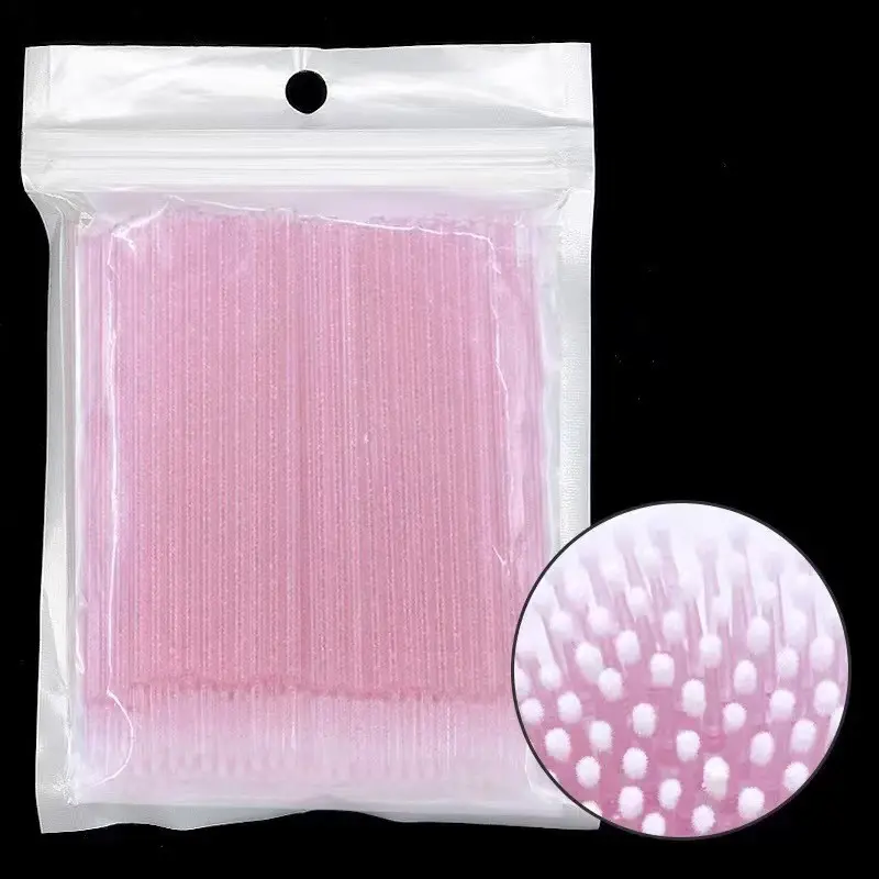 100 Nano Cotton Swabs with Micro Applicator Tips, Portable Sharp Design for Lash Extensions, Makeup, Lab, Car Care, Precision Application