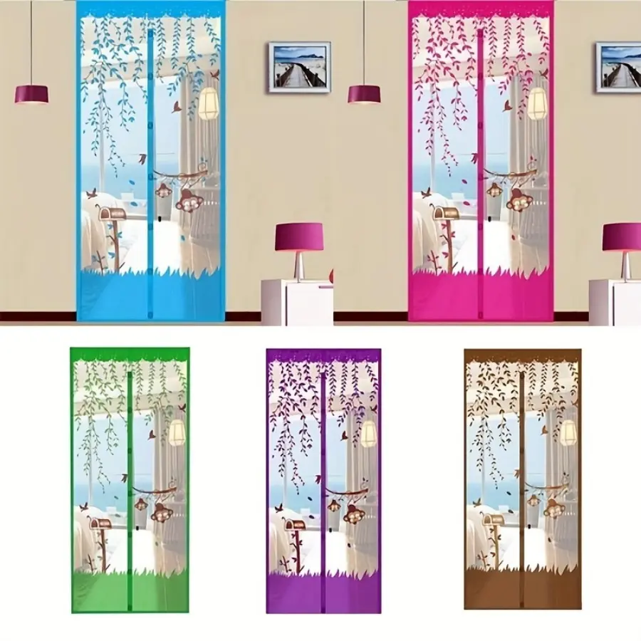 1pc Magnetic Auto-Sealing Screen Door Soft Screen Door- 35.43x82.68in, Heavy Duty, for Pet Friendly, Bug-Proof, Fits Any Room, Easy Clean, Magnetic Closure Door