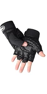 Outdoor Men's Knuckle Protection Workout Training Fingerless Gloves