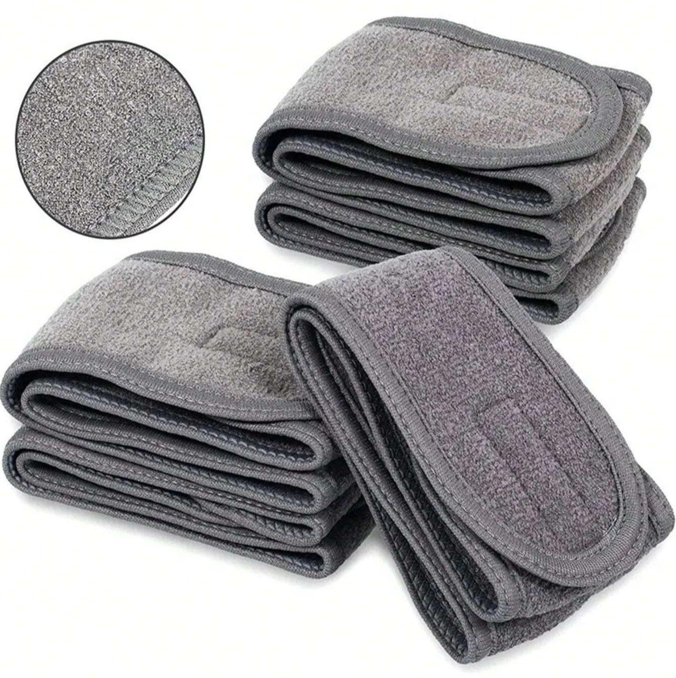 3Pcs Adjustable Women's Spa Facial Headband, Soft Towel Makeup Hair Band for Face Washing, Shower & Hair Styling