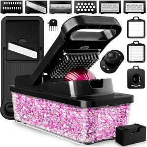 Vegetable Chopper with Container, Veggie Chopper - Chopper Vegetable Cutter, Food Chopper & Onion Chopper - Onion Chopper Dicers,  Scraper Sturdy