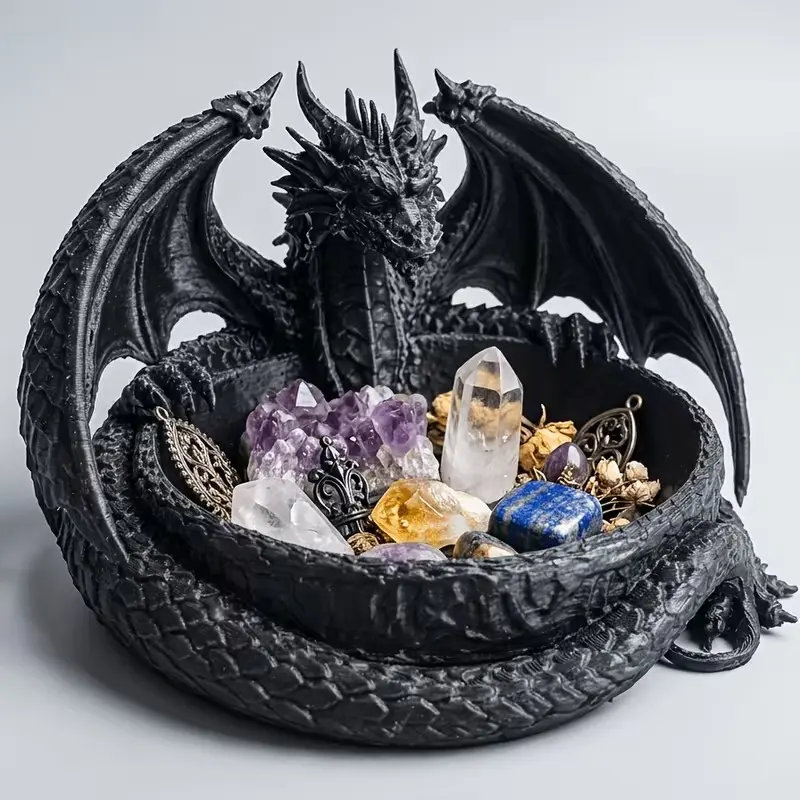 Dragon Nest Multi-Functional Storage Tray, Entryway Key Jewelry Coin Holder, Desktop Decorative Organizer, Not Food Safe