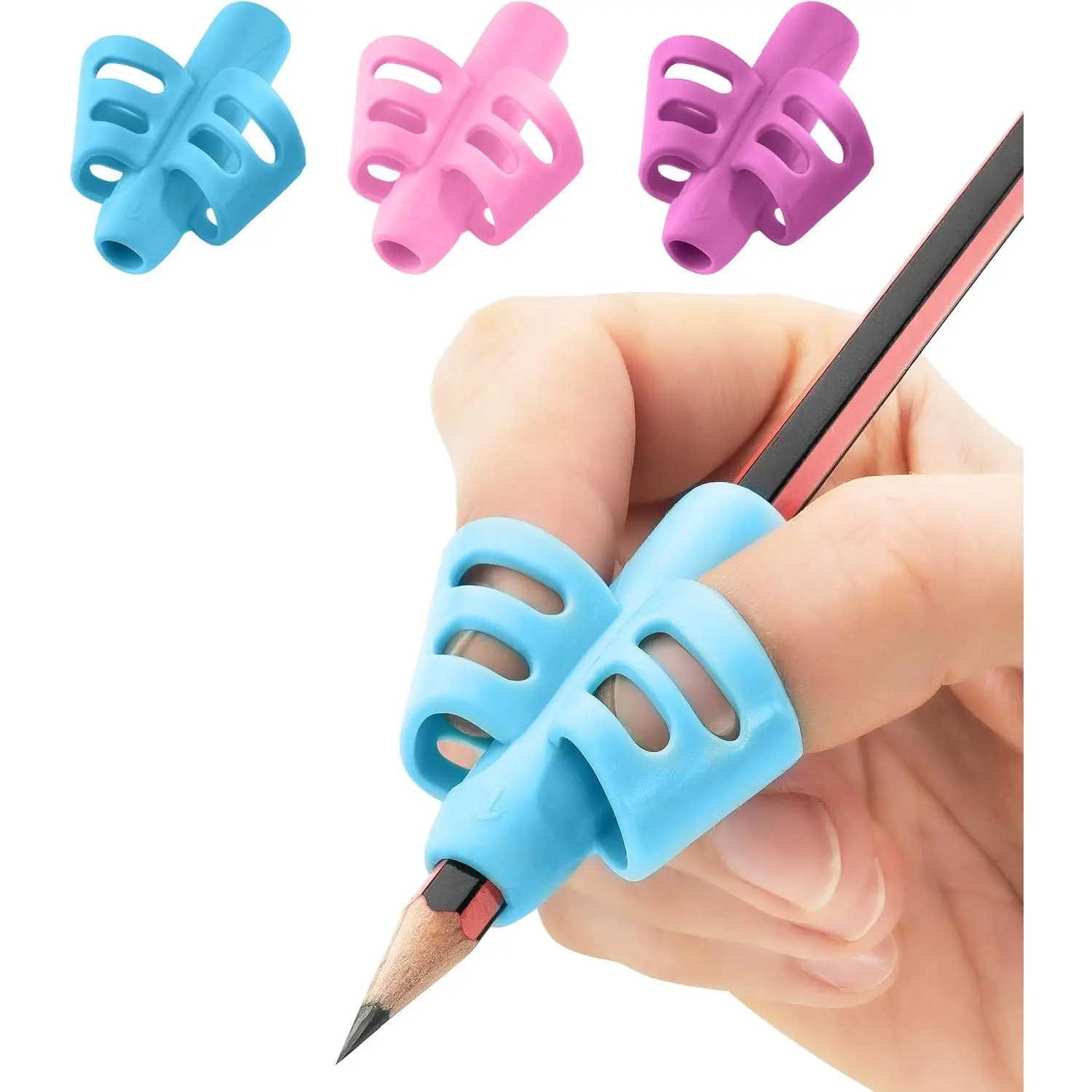 Pencil Grips for  Handwriting,  2-5, Angels, 3 Pack |  Tripod Grip Trainer, Occupational  & Dysgraphia, Writing Tools, Left & Right Handed, , Homeschool