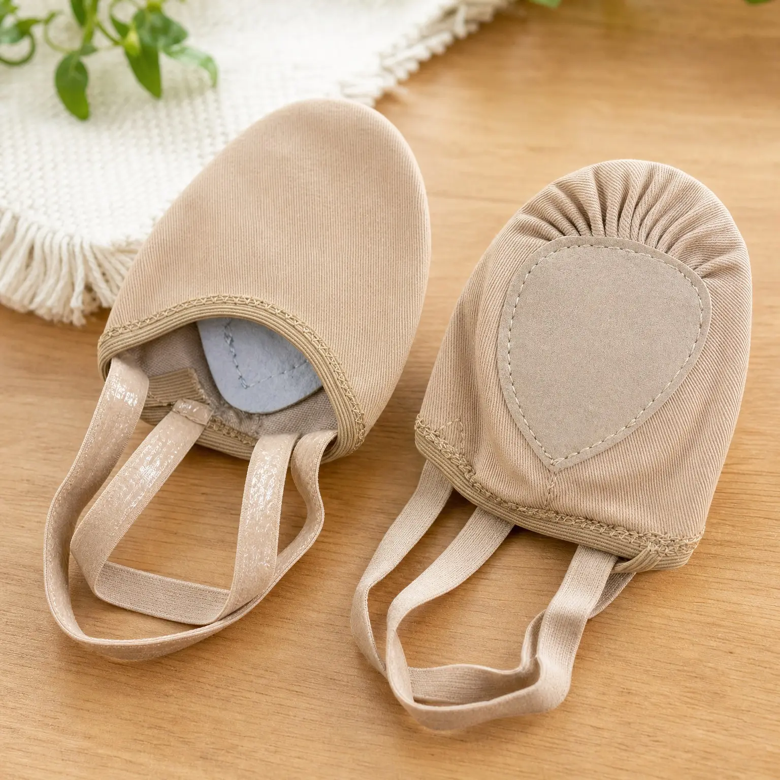 Lyrical Dance Shoes Stretch Canvas Half Sole Pirouette Turners with Suede Sole, Forefoot Pad, Gel Backing for Contemporary Jazz BalletGift