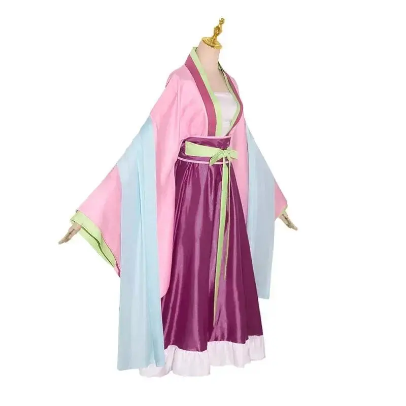 New Maomao Cosplay Costume Wig Anime The Apothecary Diaries Pink Dress Halloween Party for Women