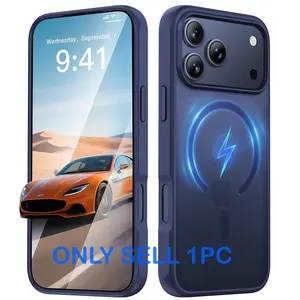 iPhone 17/16/15/14 Pro/promax Smartphone Case, Magnetic Semi-Transparent Ultra-Thin Shockproof, Military Grade Protection, Durable Apple Phone Cover