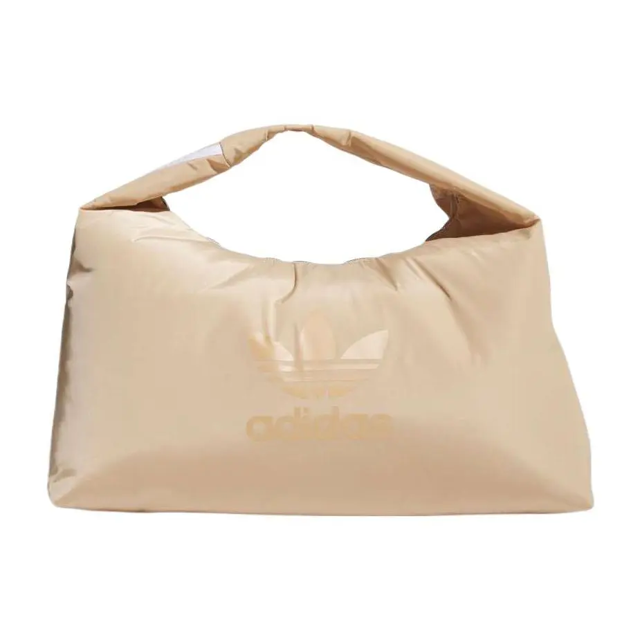 Adidas Originals Cloud Bag Handbag for Women – Trefoil Logo Print, Recycled Polyester, Casual Style, Light Brown