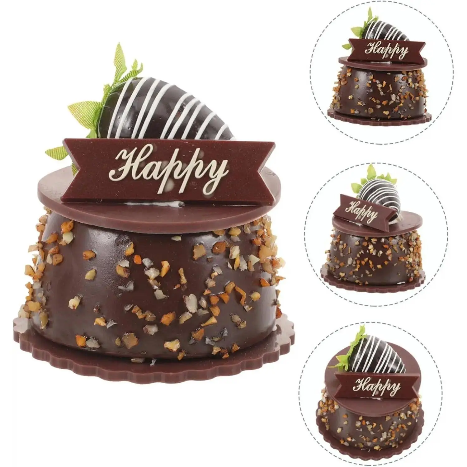 Simulation Cake Model Realistic Chocolate Cake Artificial Mousse Cake Dessert Fake Food Decoration Photography Pro Table Decor
