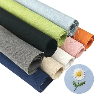 9 Pieces 25x25cm Natural Linen Fabric Squares, Ideal for Hand Sewing, Embroidery, Small DIY Crafts, Perfect for Creative Projects