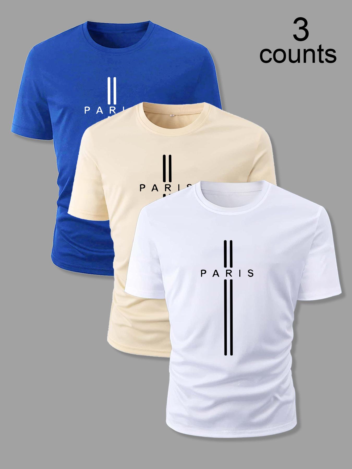 Men's Cross Print Round Neck Tee, Regular Fit Casual Short Sleeve Crew Neck T-shirt for Summer, Fashion Men's Top for Daily Wear, Athletic T Shirt