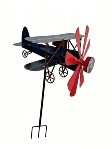 Decorative Airplane Ornament for Garden and Home Decor, Steel Chain Material, All Seasons Use, All over Print Design