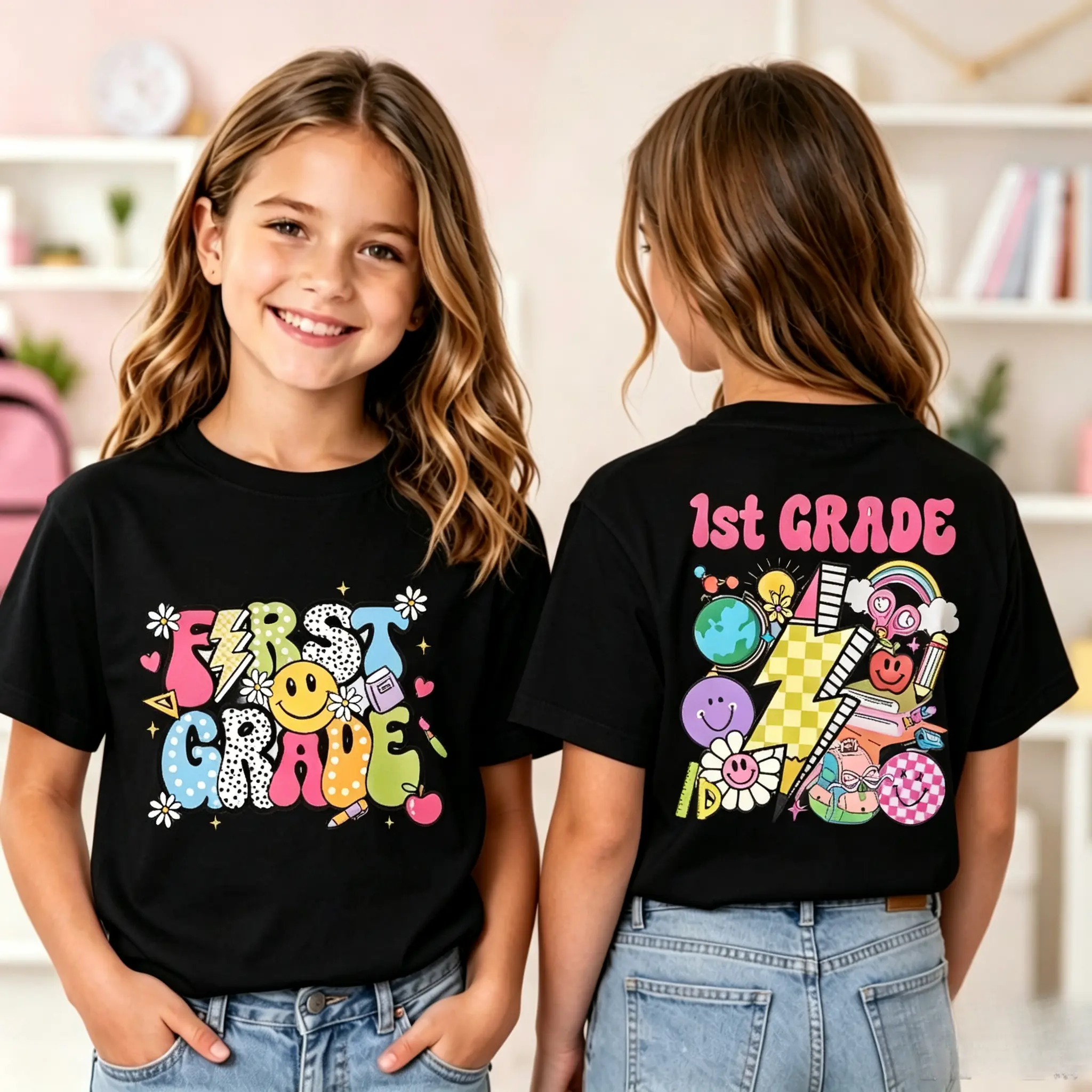 School Material Grade TShirt - Back To School Shirt - First Day Of School Shirt - School Gift - Girls Grade Shirt - Cute Grade T-Shirt