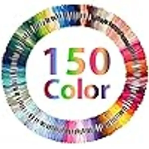 150 Colors Embroidery Floss Set, Rainbow Cross Stitch Threads, Bracelet Craft Yarn Skeins