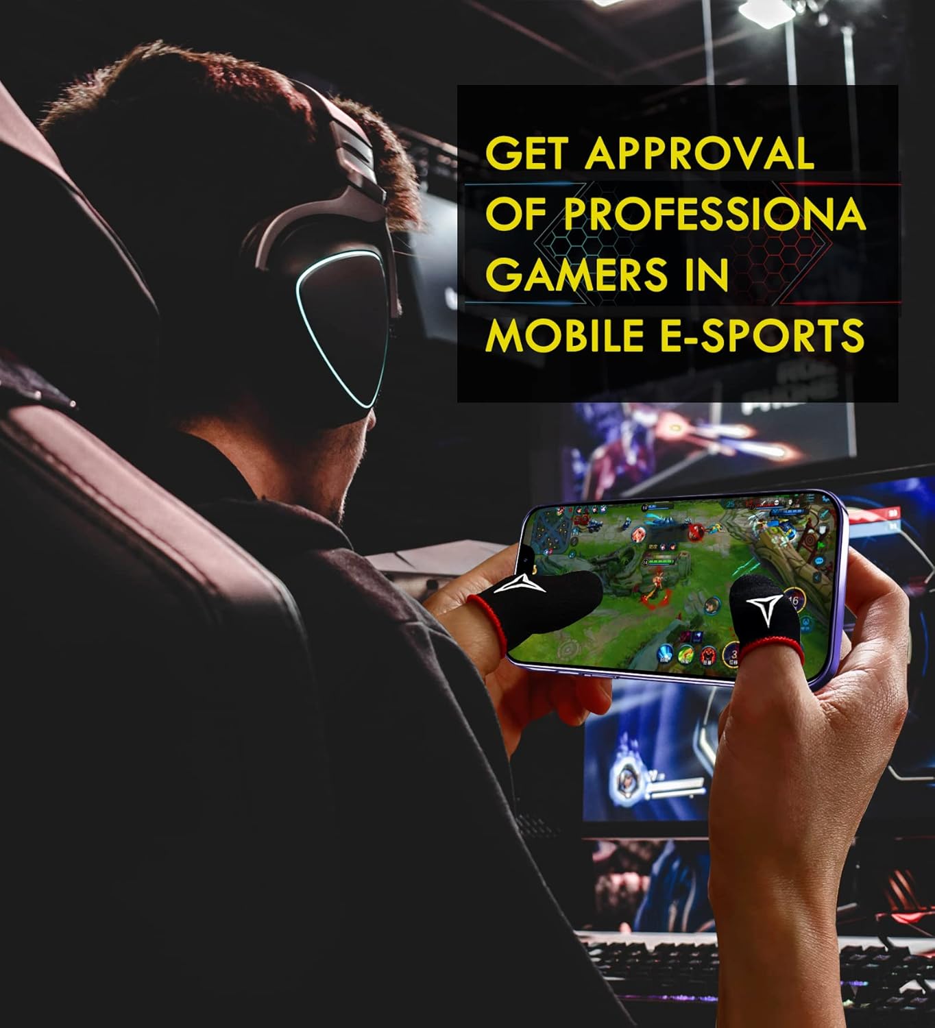 6 Pack Mobile Phone Gaming Finger Sleeves, Finger Sleeves Compatible with All Touchscreen Devices, Smooth Feel, Anti-Sweat, Extremely Thin