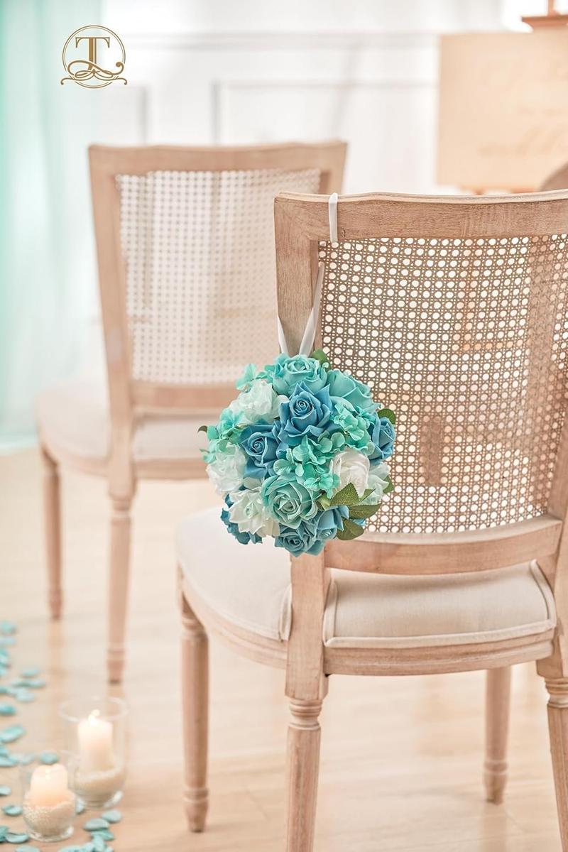 Artificial , 25 count Real Looking Teal Green Rose  Roses w/Stem for DIY Wedding Bouquets Centerpieces Arrangements Party  Shower  Decorations