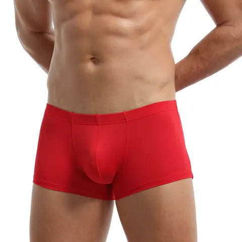 Cool Light Ice Silk Mens Boxer Briefs Stretch Mid Rise Solid Color Underwear Smooth Seamless Anti Friction Sweat Wicking Male Shorts For Gym Workout Outdoor Daily Life Thin Comfortable Skin Care Men Underpants Breathable Cooling Short Boxer Underwear