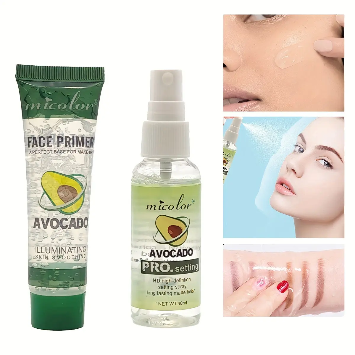 Long-Lasting Oil-Control Moisturizing Primer and Setting Spray Set, Gentle Oil Control, Waterproof Sweatproof, Matte Finish, Lightweight, All Skin Types