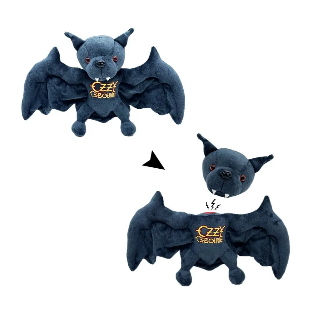 Ozzy Osbourne Bat-Biting Plush Toy, Magnetic Bat Plush Doll, Soft and Cuddly Bat-Shaped Stuffed Animal, Perfect Gift for Fans