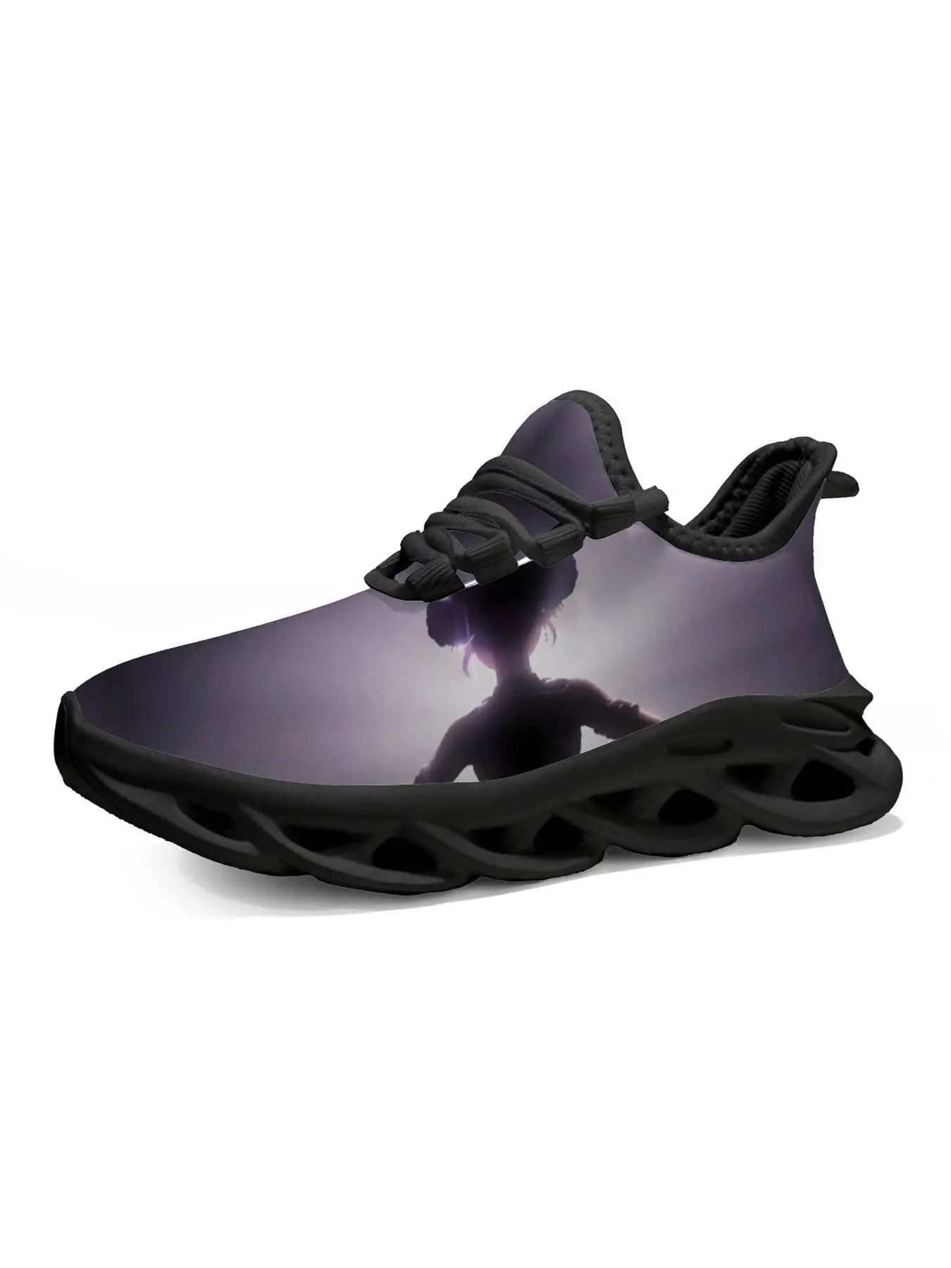 Girls' Gradient Fashion Sports Shoes, Unique Artistic Print, Comfortable Training Sneakers, Trendy Trainers, Easy Lacing Design, Trendy Kids Footwear