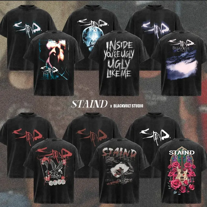 [COLLECTION] Staind Band T-Shirt Collection, Broken Road Graphic Tee, Retro Post-Grunge Style Shirt, Dark Emotional Rock Inspired Shirts, Vintage Heavy Cotton Band Tee, Gift for Rock Music Lovers, Alternative Merch for Men & Women