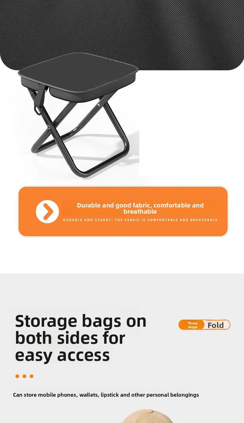 Outdoor chair, crossbody bag, folding stool, pencil case, portable simple camping equipment stool, sports backpack, folding chair