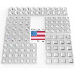 Clear Adhesive Bumper Pads 106-PC Combo Pack (Round, Spherical, Square) - Sound Dampening Transparent Rubber  for Cabinet Doors, Drawers, Glass Tops, Picture Frames,  Boards