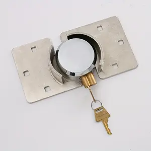 Hidden Type Unbuckle Hanging Lock: A Heavy Solid Steel Lock for Truck Doors, Gates, Trailers, etc. It Features a 73mm Disc Lock and a Buckle, Offering High Safety for Garage and Shed Doors. Each Hanging Lock Comes with 2 Keys.