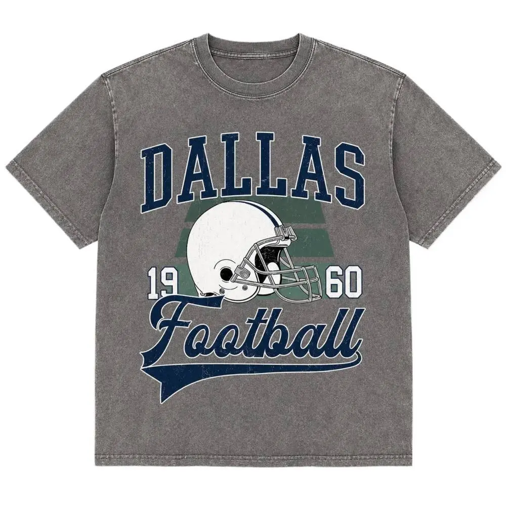 Dallas Vintage Football Fan T-Shirt Collection – White Edition – Celebrate with classic sports apparel – Show your pride with every football city menswear top