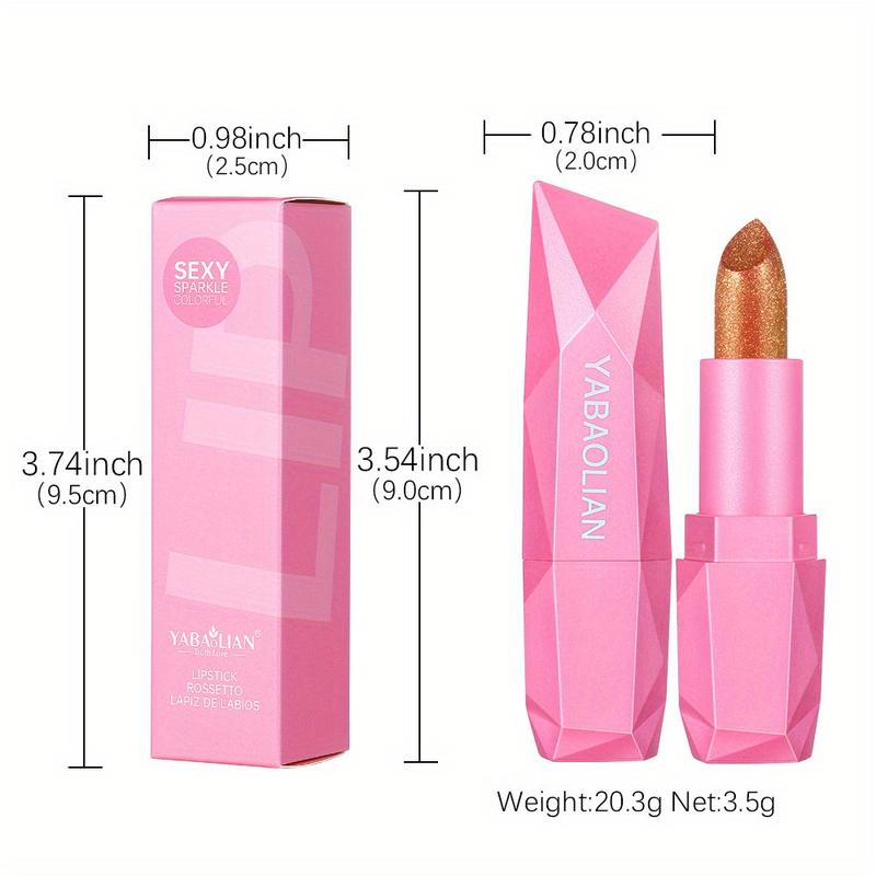 6pcs Chameleon Shiny Lipstick Highly Pigmented Metallic Lipstick with Gradient Color Long Lasting Makeup for All Day Perfect for Music Festivals Best Gifts to Girls