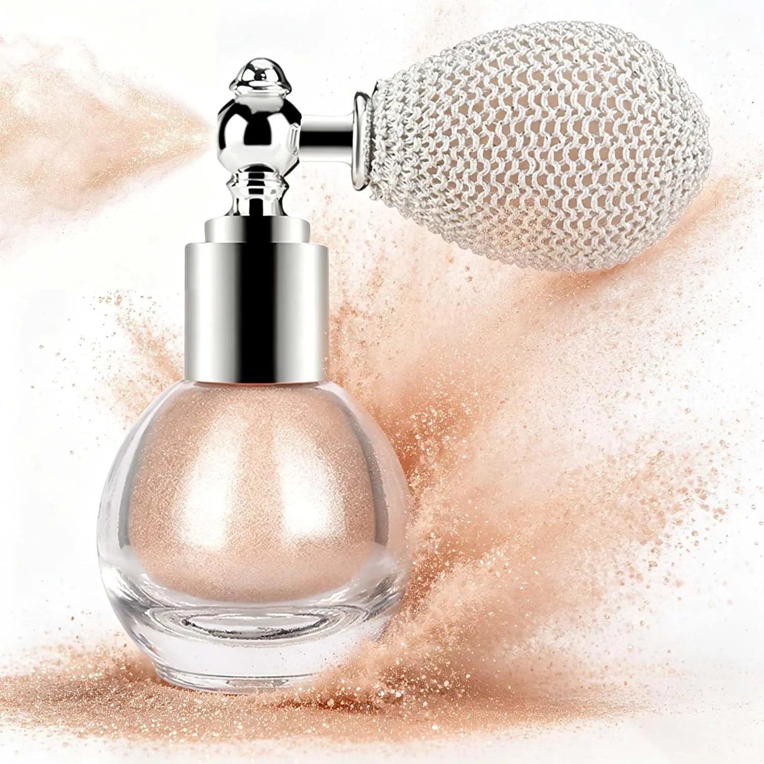 Champagne Shimmer Glitter Spray Powder, Loose Glitter for a Sparkling Body Glow on Hair, Face - Ideal for Makeup and Crafting Art, Body Shimmer, Hair/Body Face