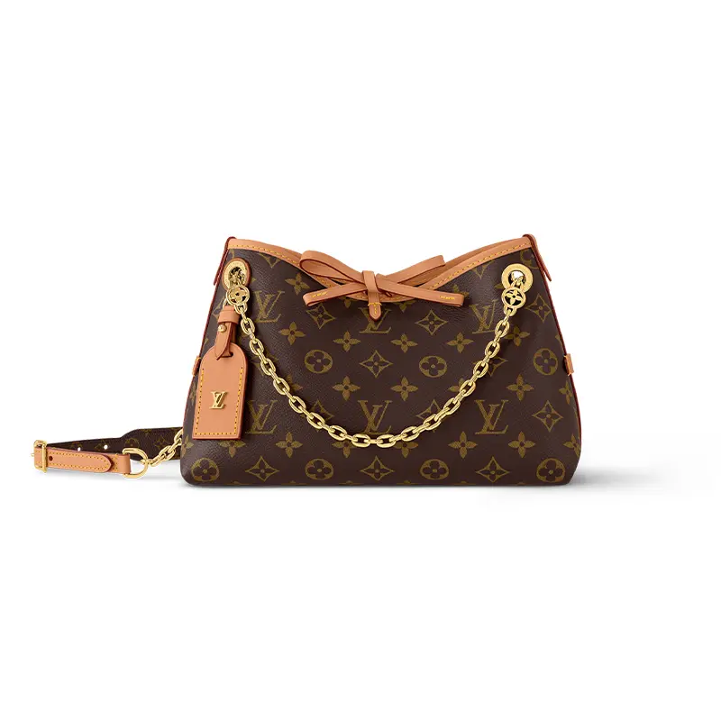 Louis Vuitton Carryall BB Handbag for Women, Monogram Coated Canvas, Adjustable Strap, Brown