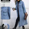 【Black Friday】Women's Basic Button Front Denim Coat, Casual Style Long Sleeve Outerwear for Spring and Autumn, Women's Clothing for Daily Wear