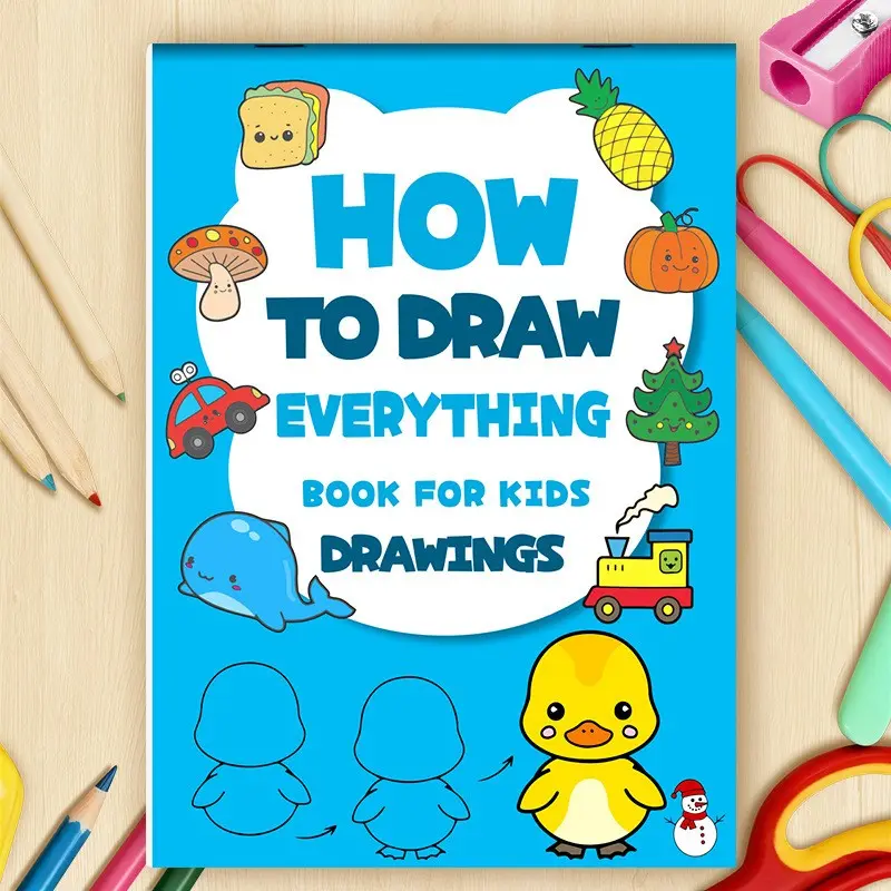Animal Step-By-Step Drawing Tutorial Book, Easy-To-Follow Instructions, Perfect for Kids Ages 3-8, Early Learning & Parent-Child Activities