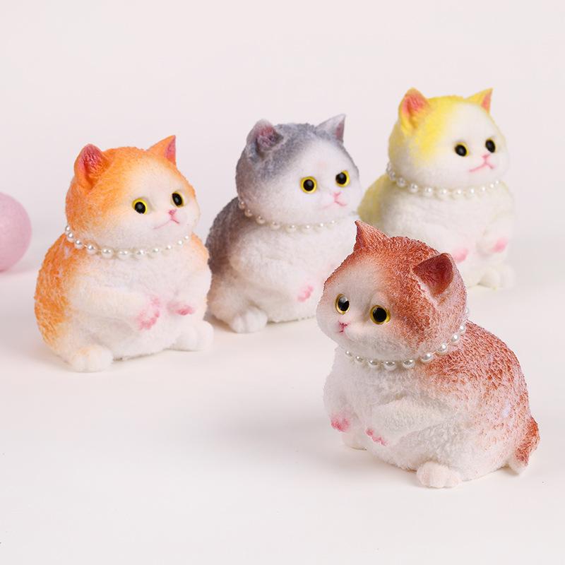 Super cute chubby cat figurine, high-quality handmade realistic figurine, stress-relieving toy. Relief Glutinous Rice Cake