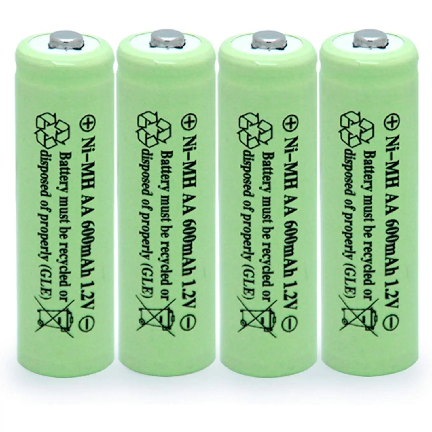 Solar Light Batteries AA Ni-MH 600mAh 1.2V Rechargeable for Garden Lights Remotes Mice(4Pcs)