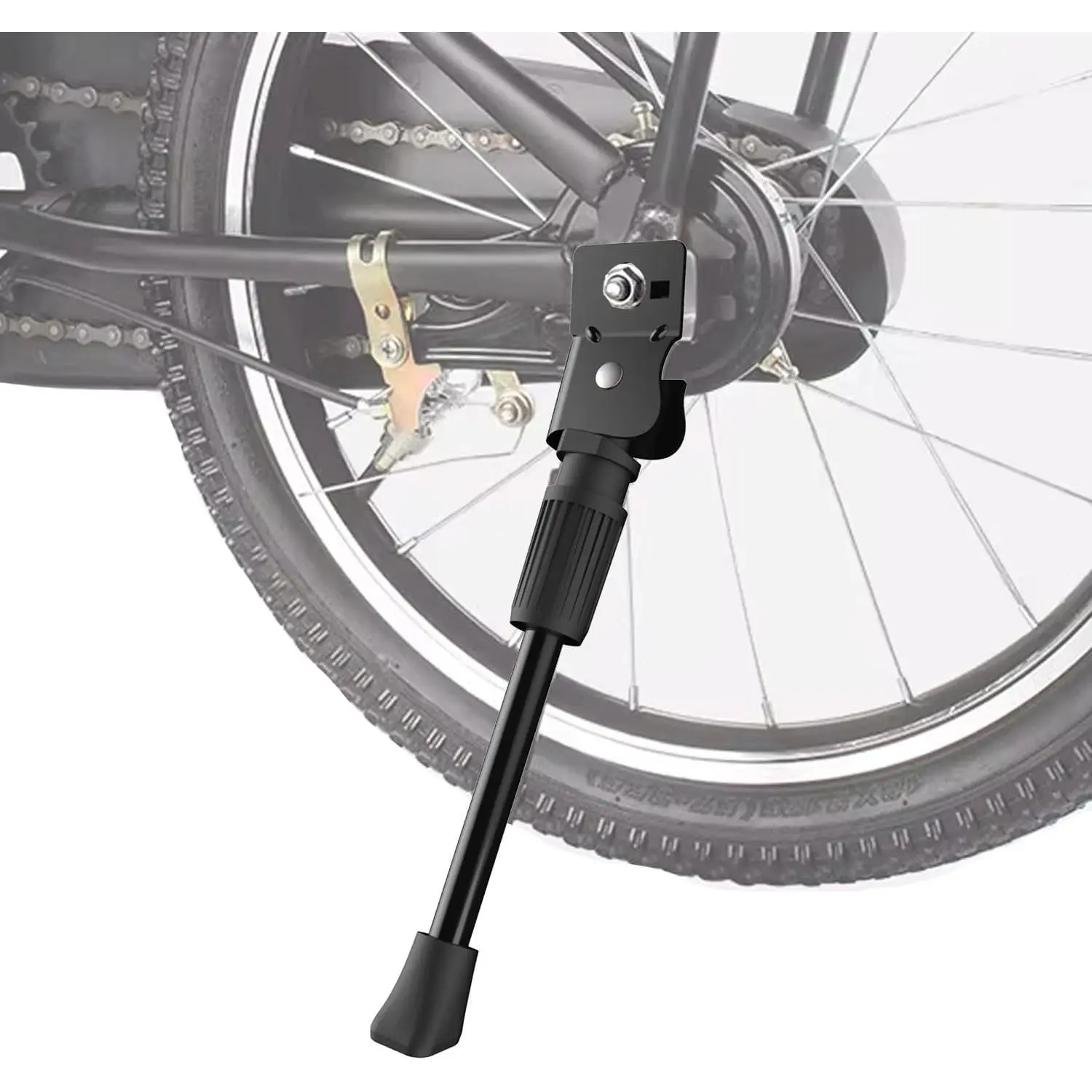 Kickstand for 12,14,16, 18 Inch  Bikes – Carbon Steel ’s  Kick Stand with -in Spring & Anti-Slip Pad