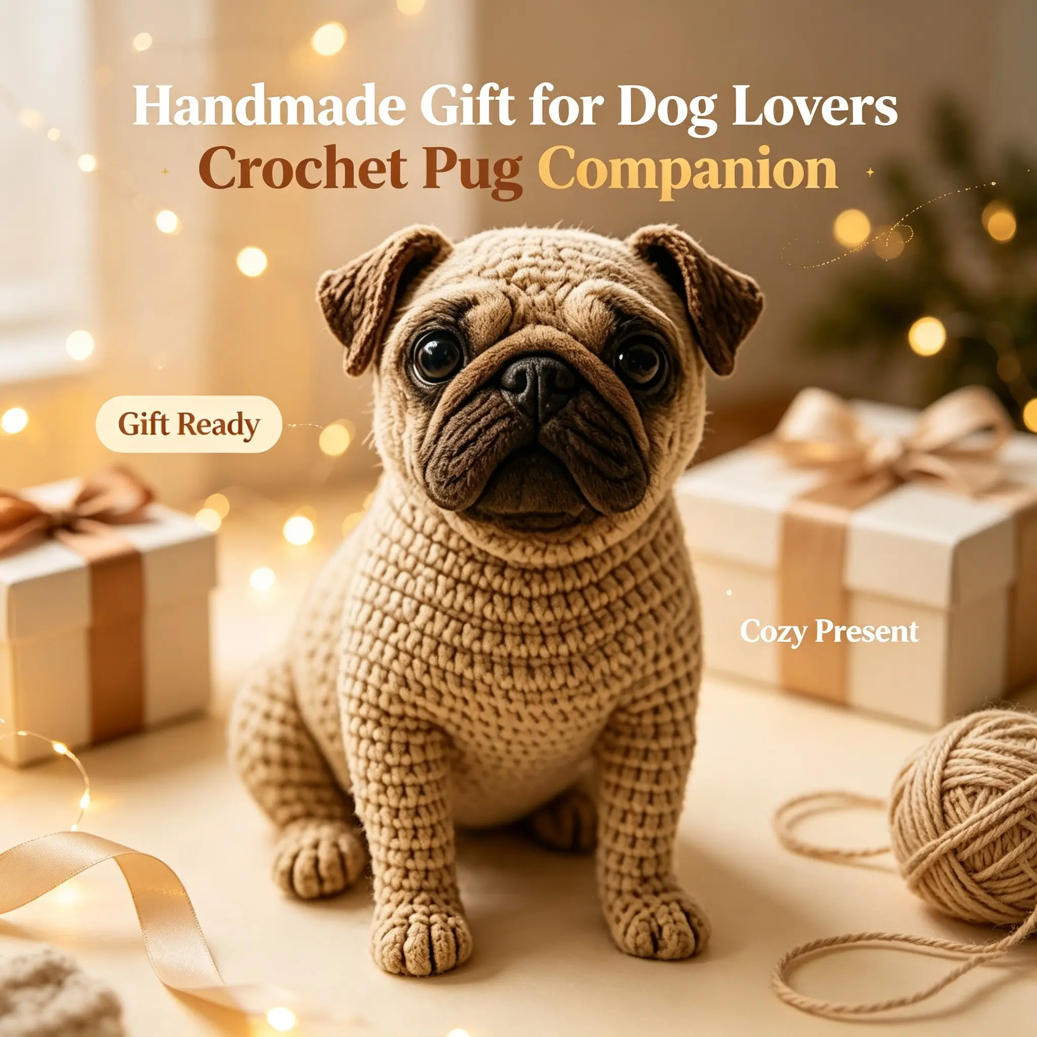 1pc DIY Crochet Kit, Includes Yarn, Hook, Pdf Guide, Video Tutorial, Beginner Friendly, Ideal Gift for Indoor Decor, Crochet Supply