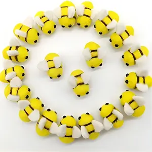 20 New Bee Shape Felt Craft Balls, DIY Handmade Decorations, Soft Material, Perfect for Car Seat Hangs, Christmas Ornaments, Festival Decor