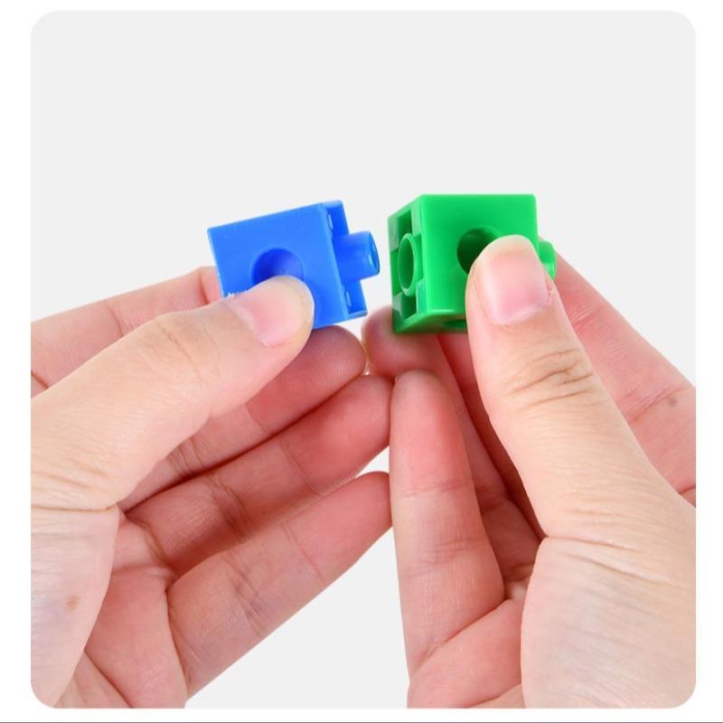 Colorful Cube Puzzle Toy, 60 Pcs/Set Intelligent Cube Puzzle with 30 Pcs Double-Sided Activity Cards, Logical Thinking Training Toy, Shape Recognition Puzzles #GLOBAL PICKS